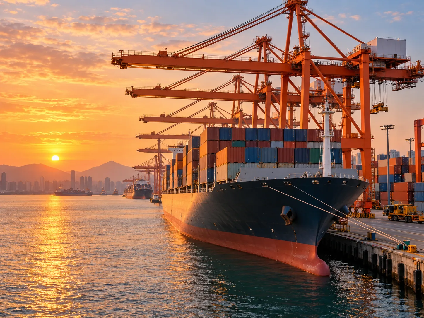 Illustrative photo of a container port