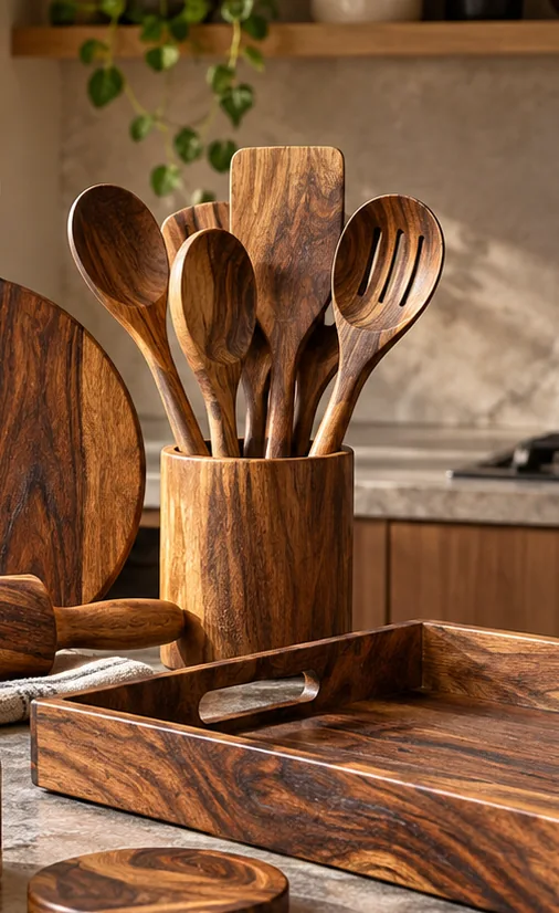 Wooden spoon set image